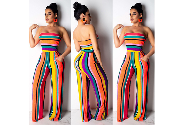 rainbow stripe playsuit