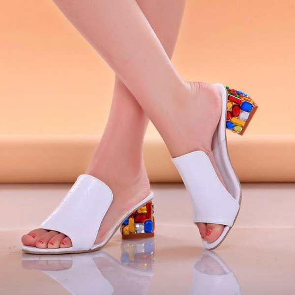 2019 Verano Zapatillas Zapatos Mujer Sandalias De TAC N N Alto De La De 35-41  | Wish