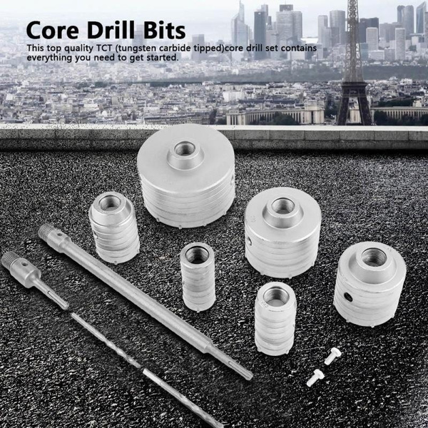 10Pcs TCT Diamond Core Drill Bit Core Bore Can Concrete Hard Material 35-110mm 