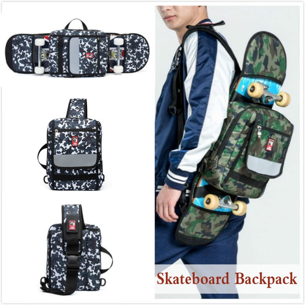 niezen zuiger Gaan Skateboard Carry Bag- Nylon Oxford Skateboarding Cover Longboard Carrying  Backpack For 21x90cm Decks | Wish