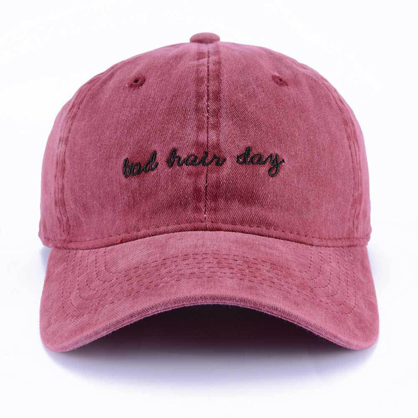 Retro Bad Hair Day Cap Washed Baseball 