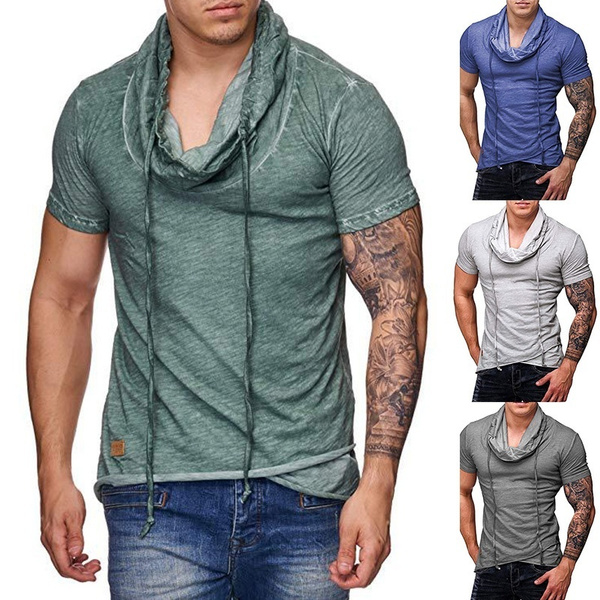 summer collar t shirt for men