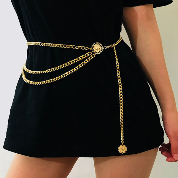 Vintage Gold Letter Statement Waist Chain Luxury Hastelloy Metal Womens Belt  With Link Chain For Dress Jean European Cinturon 2021 From Fashion113,  $12.06 | DHgate.Com