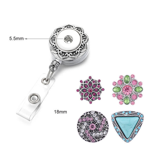 Interchangeable Style Retractable Badge Reel Id Holder pendant fit