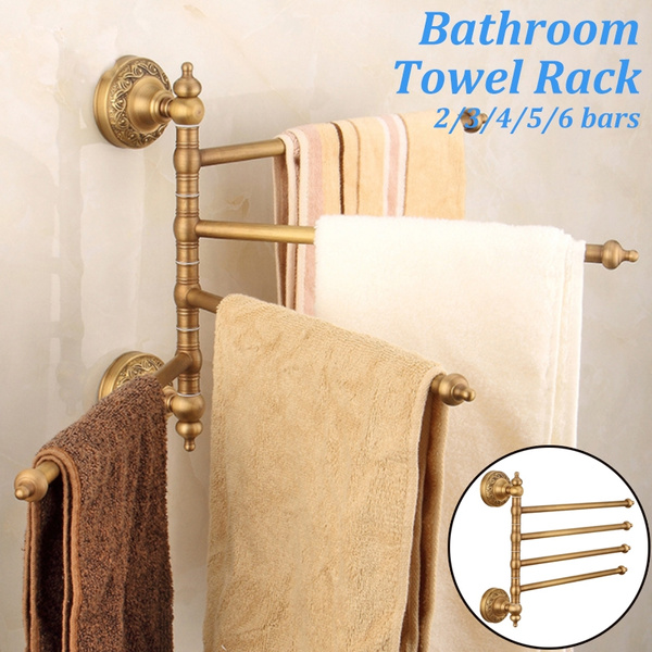 European Style Bathroom Brass Towel Bar Towel Holder Antique Bathroom Towel  Rack Bathroom Accessories