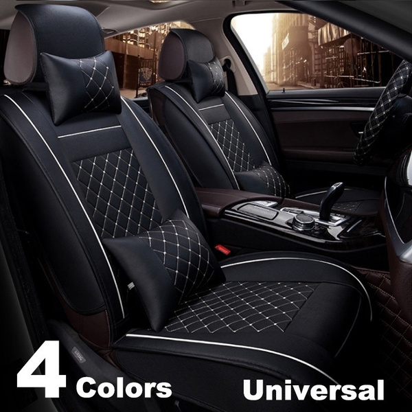 Car Front Seat Cover With Neck Pillow, Lumbar Car Seat Covers