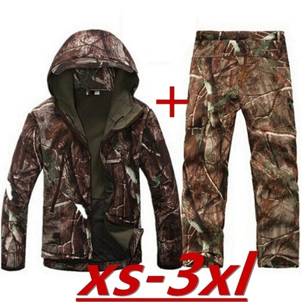 New fashion Men Waterproof Hunting Clothes Set Military Jacket + Pants Camouflage Outdoor Jacket