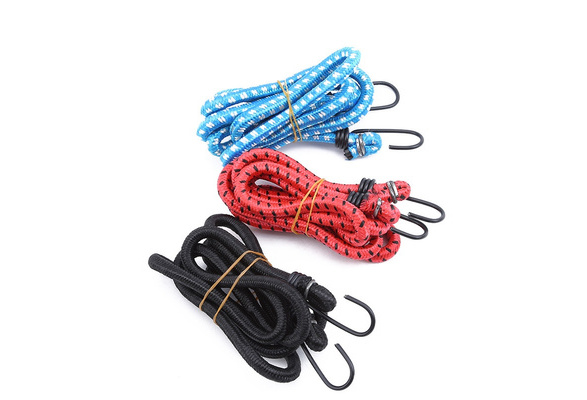 Suitable for Bicycles Electric Cars,2 & 4 Meter ASEOK Elasticated Luggage Rope Elasticated Bungee Cord,Universal Heavy Duty Elastic Bicycle Rack Strap Bungee Cord with Carbon Steel Hook 2M, Blue