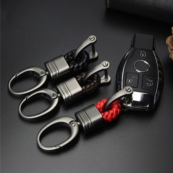 Leather Keyfob Hanger Key Rings Key Chain  Car Key Holder  Hand Woven Buckle 