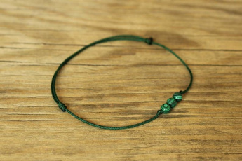 Bracelet, malachitebracelet, greencordbracelet, Jewelry