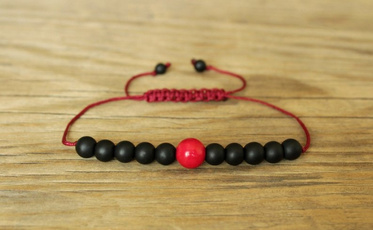 shungitecoralbracelet, macrame, Love, Jewelry