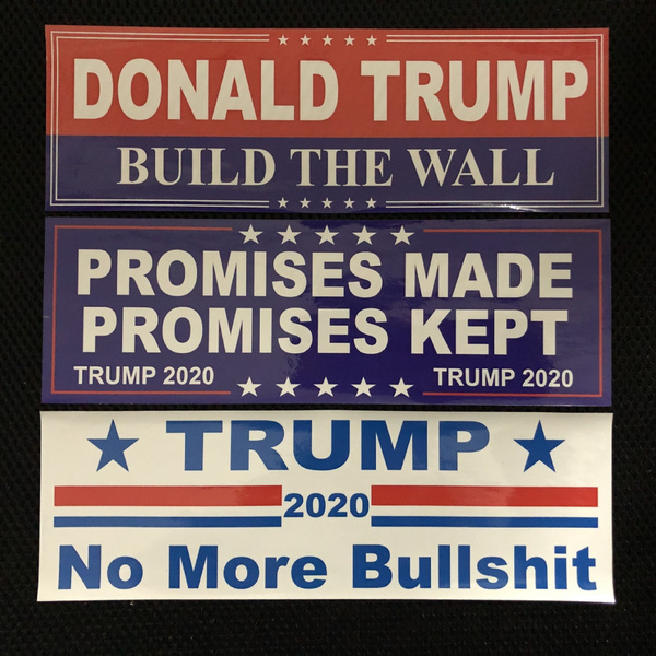 Trump Finish the wall 2020 President Decal Bumper Sticker Make Again Donald 