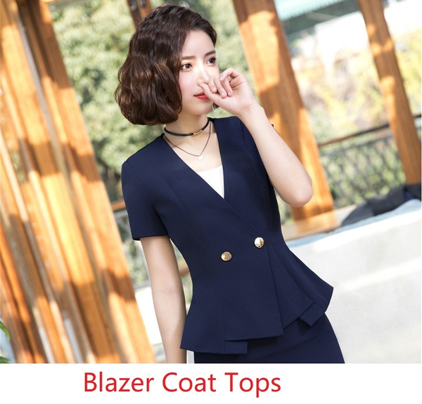 Blue formal sales jacket women's