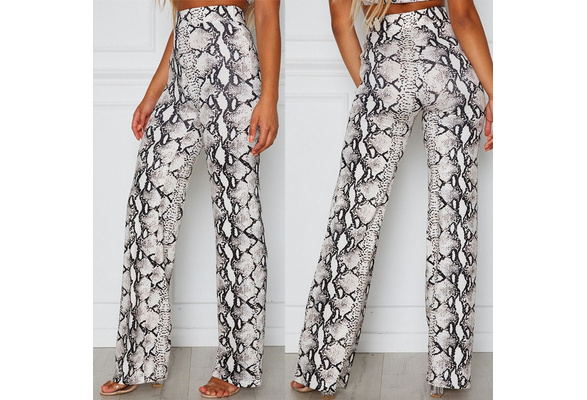 Wide leg on sale snake print trousers