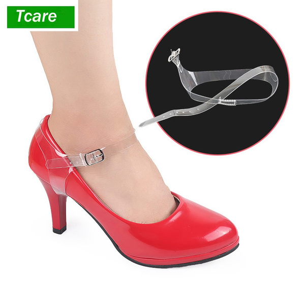 Holibanna Transparent Detachable Shoe Strap Elasticated Invisible High Heel Anti Loose Ankle Shoelace Strings 2 Pairs 