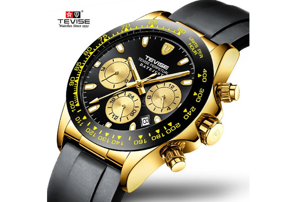 TEVISE T838A Business Men Automatic Mechanical Watch Month Week