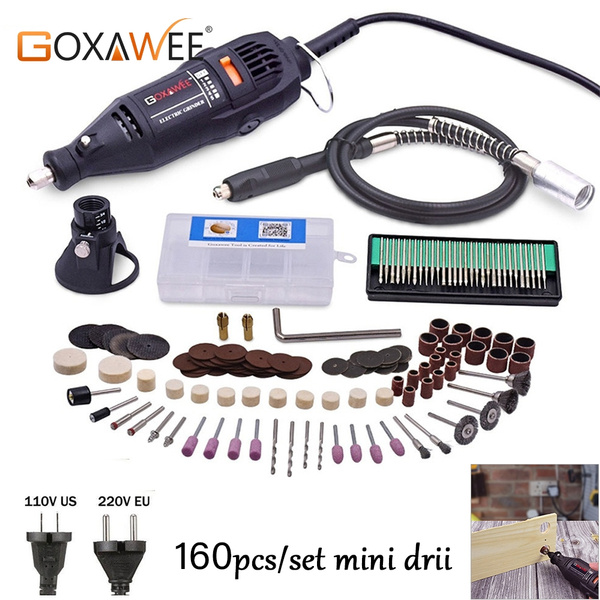 1 Set 110V/220V Variable Speed Mini Grinder Power Tools Electric Mini Drill with Flex Shaft Rotary Tools Accessories For DREMEL Wood Jade Stone Small Crafts Cutting Drilling Grinding Sculpture | Wish