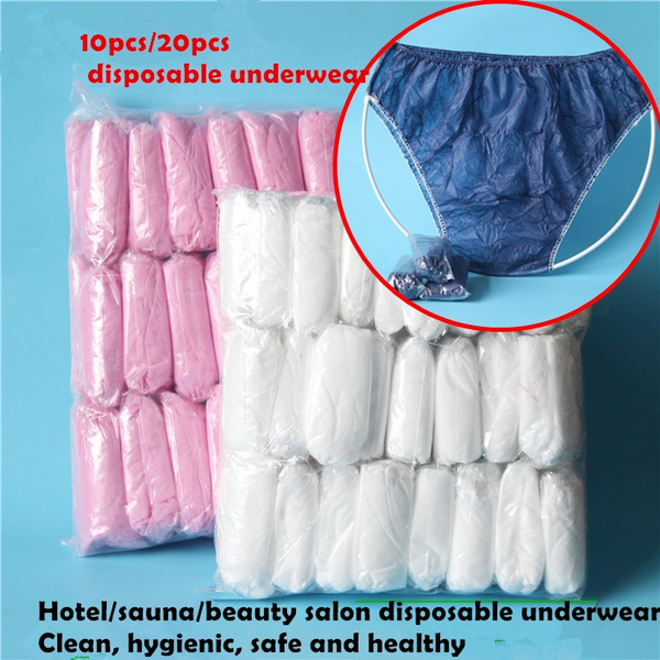 10pcs/20pcs Beauty Salon Disposable Non-woven Underwear Ladies Hotel Sweat  Sauna Bathing Briefs Disposable Supplies