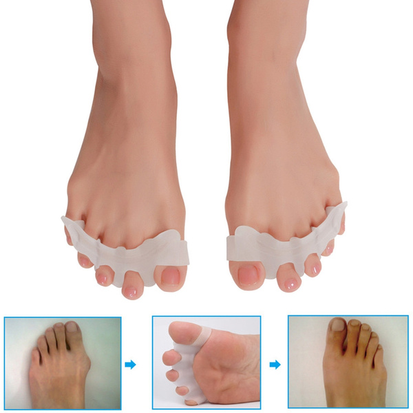 1Pair Toe Separator Gel Toe Straightener Corrector, Bunion Corrector