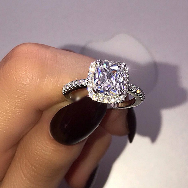 Flawless Big Square Diamond Rings Luxury Elegance