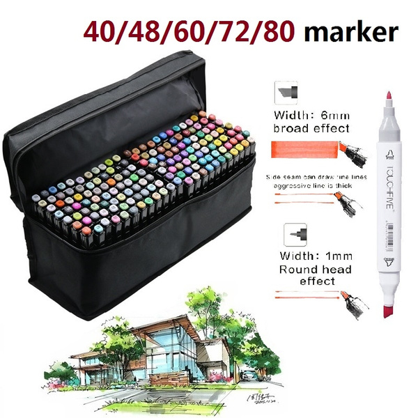72 Markers Artist Set Set of 72 Marker Pens, Twin Dual Tips Sketch