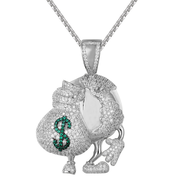Money Bag Dollar Rich Custom Iced 