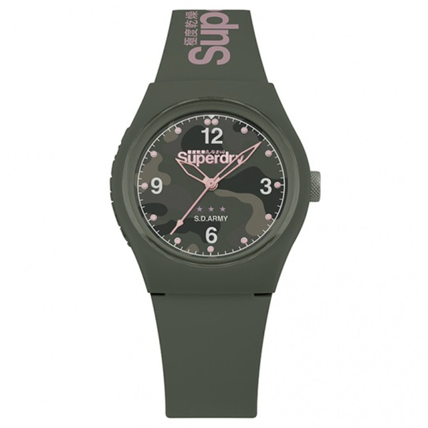 Superdry Q7424 Montre silicone Superdry kaki rose 38 mm Wish