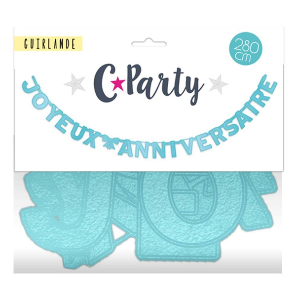 Les Tresors De Lily Q7054 Guirlande Joyeux Anniversaire Bleu 2 8 M 16 Cm Wish Les Tresors De Lily Q7054 Guirlande Joyeux Anniversaire Bleu 2 8 M 16 Cm Wish