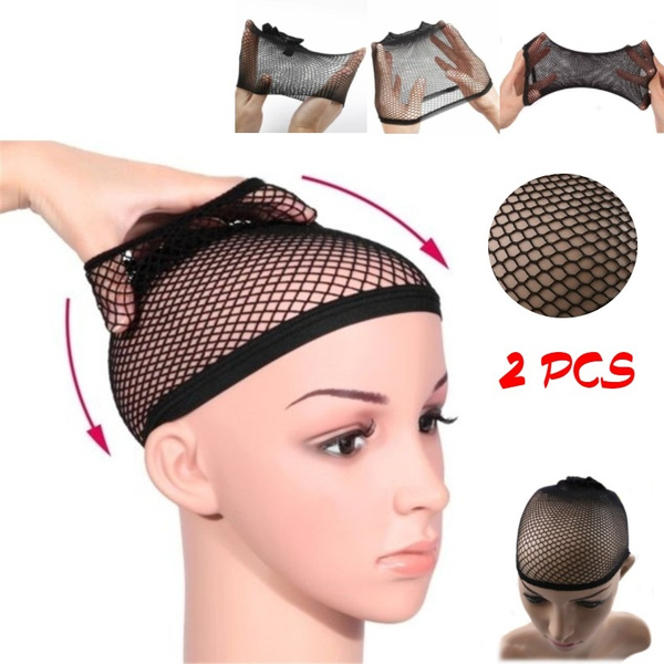 2 Pcs Premium Elastic Stocking Wig Liner Cap Fishnet Ladies Elastic Wig Caps  Unisex