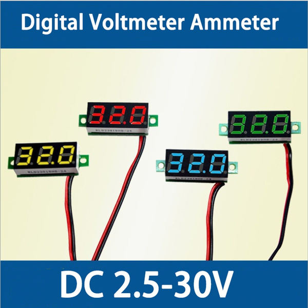 Display Mini Test Tool 3-Digital Gauge Voltage Voltmeter Voltameter Panel Meter