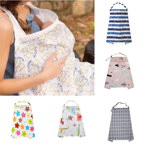 LK Baby Breastfeeding Nursing Cover Apron Privacy Cover Pumping Supplies  for New Moms with Matching Travel Pouch Multi Use Lightweight Soft Cotton 