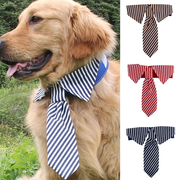 Adjustable Stripes Dog Tie For Medium Large Dog Neckties Fashion Dog Accessories Puppy Bow Ties Wish