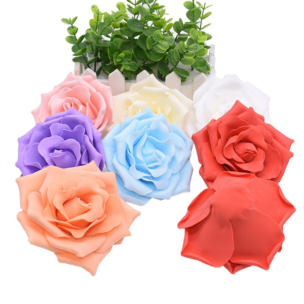 10pcs Artificial Foam Roses Flower Bouquet Wedding Home Party Decor DIY flowers 
