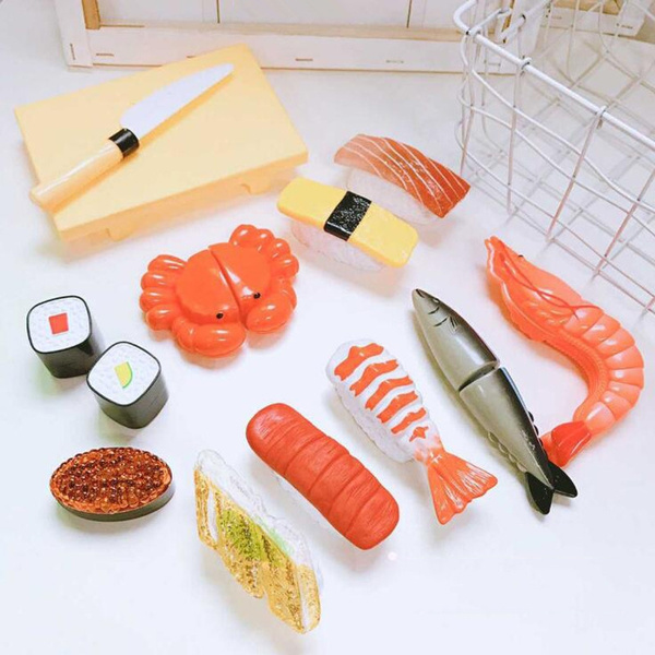 Plastic Sushi Sea Food Cooking Cutting Pretend Play Set Toy for Children Gift 6A 
