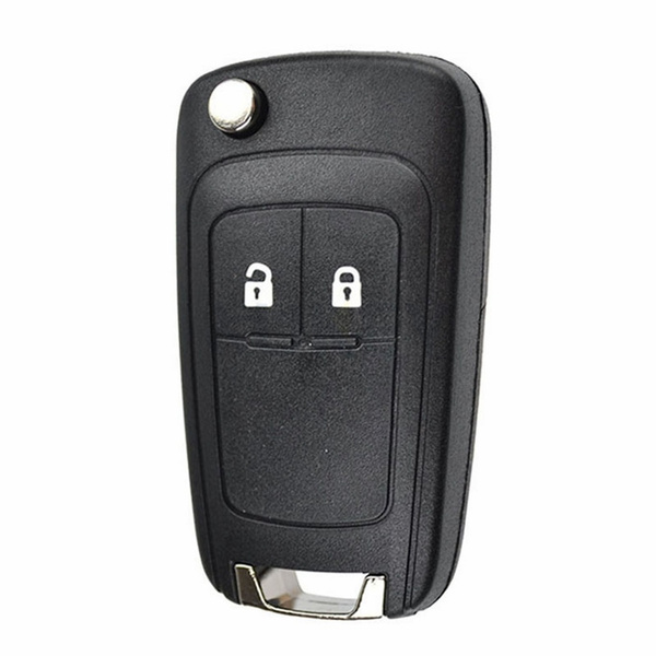 thumbnail image 2 of 2-Button Flip Key Shell Case For Vauxhall/Opel Astra J, Corsa E, Zafira C, Insignia, Adam - With HU100 Blank & Battery 2 of 6