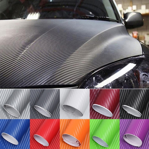 3D 127x30cm Carbon Fiber Vinyl Car Wrap Sheet Roll Film Sticker Decal