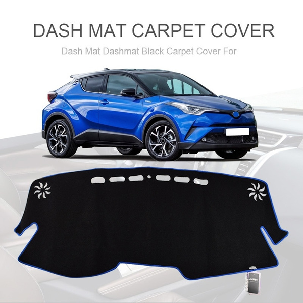 Dash Mat Dashboard Cover Dashmat Sun Shade Dash Board Cover Carpet For  Toyota CHR C-HR 2016 2017 2018 2019 Blue Edge | Wish