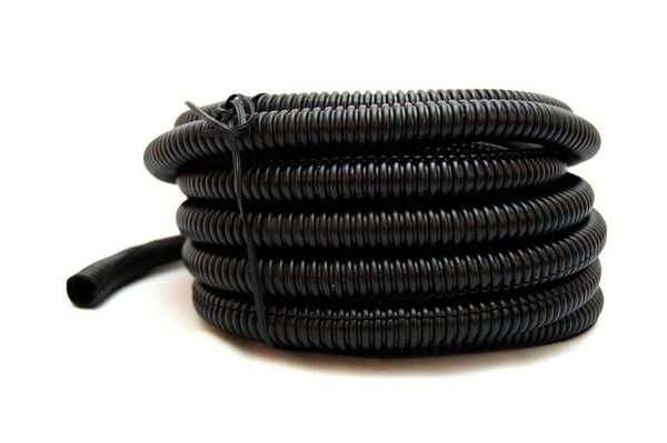 20 ft 1/4 inch Split Loom Tubing Wire Conduit Hose Cover Auto Home Marine Black