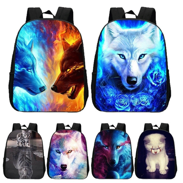 Wolf backpacks for school new arrivals