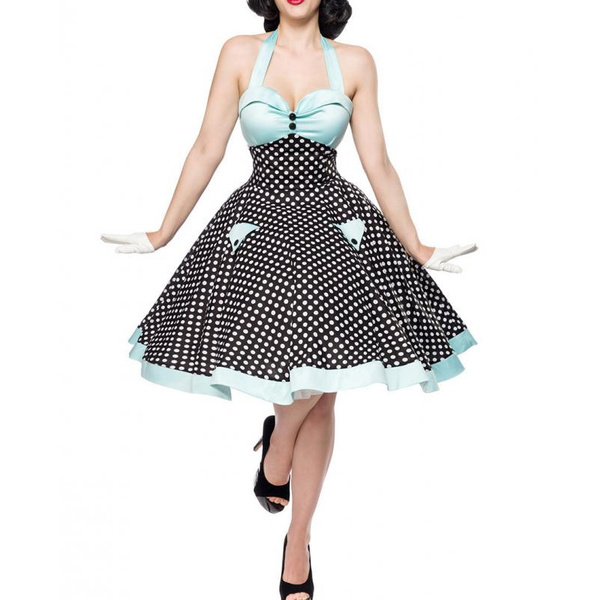 Sexy Halter Party Dress Summer 2019 Retro Polka Dot Hepburn Vintage 50s 60s Pin Up Rockabilly 