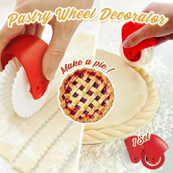 Pastry Wheel Decorator Cutter for Pie Crust Pasta Puff Pastry Fondant