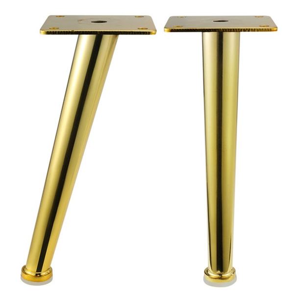 4× Gold Metal Furniture Leg Feet with Floor Protector Sofa Chair Cabinet 20~30cm 