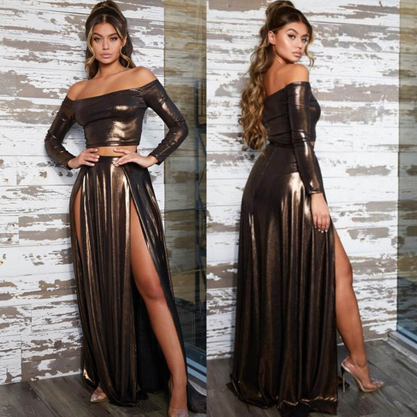 Vinyl shop maxi dress