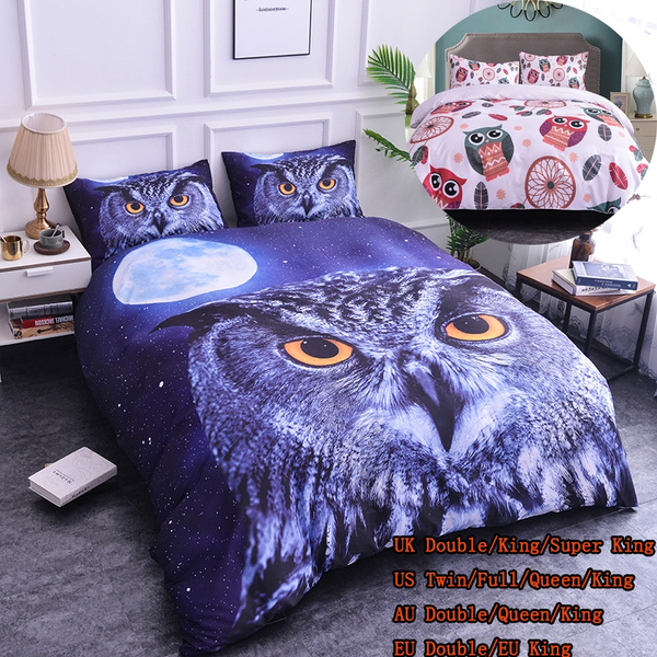 3d Cute Owl Bedding Sets For Kids Dream, King Size Owl Bedding Set