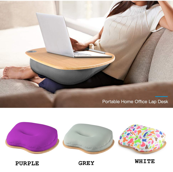 Multifunction Laptop Stand Pillow Knee Wooden Table Bed Holder Portable  Laptop Desk