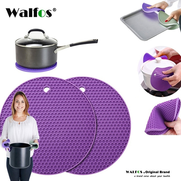 Silicone Hot Pad Non-Slip Silicone Mat Rubber Heat Resistant Kitchen  Cooking Hot