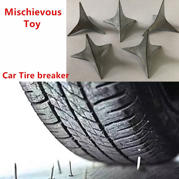 10 X Tire Tyre Puncture Triangle Nail Spike Anti-theft Security Car Vehicle New 