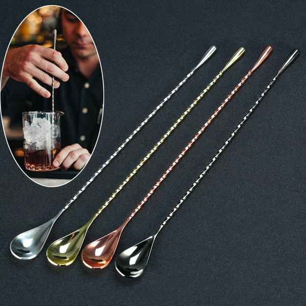 Bar Accessories Teadrop Spoon Kitchen Supplies Bartender Tools Cocktail Spoons 