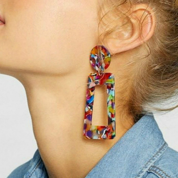 statement earrings colorful