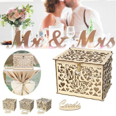 Box, woodenhollowbox, partydecorationsfavor, Wedding Supplies